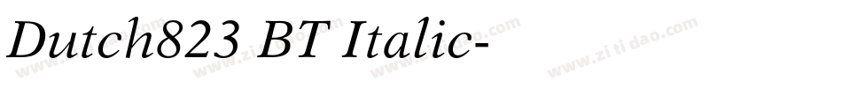 Dutch823 BT Italic字体转换